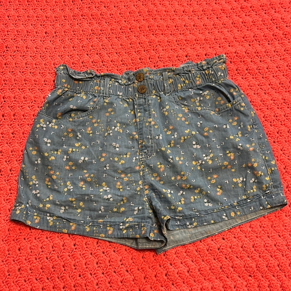 Floral Paperbag Shorts